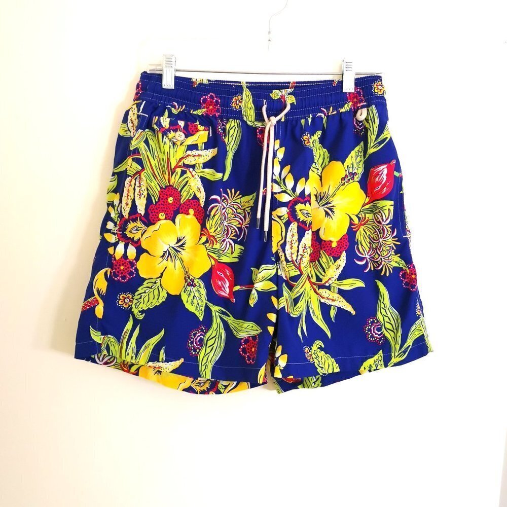 Polo Ralph Lauren Swim Trunks Hawaiian Floral Tropical Size M